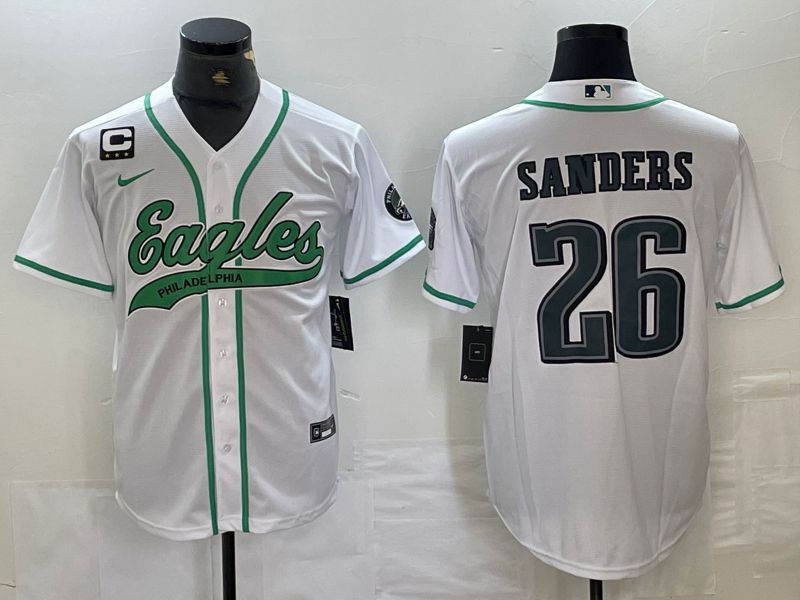 Men Philadelphia Eagles #26 Barkley White 2024 Nike Co branded NFL Jersey style 4->philadelphia eagles->NFL Jersey